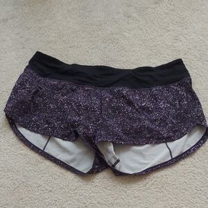 Sparkly Black and Purple Athletic Shorts